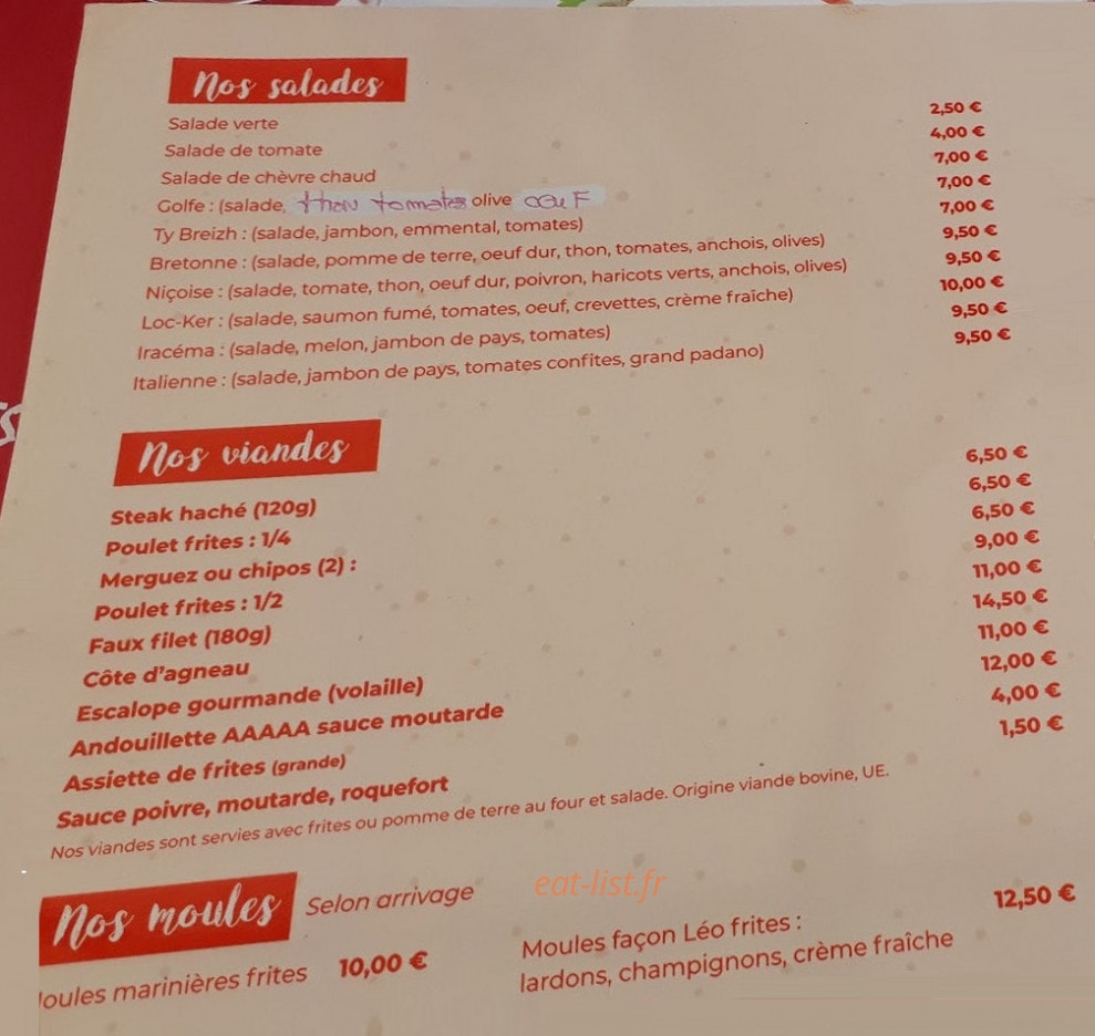 La Paillote — carte page 1