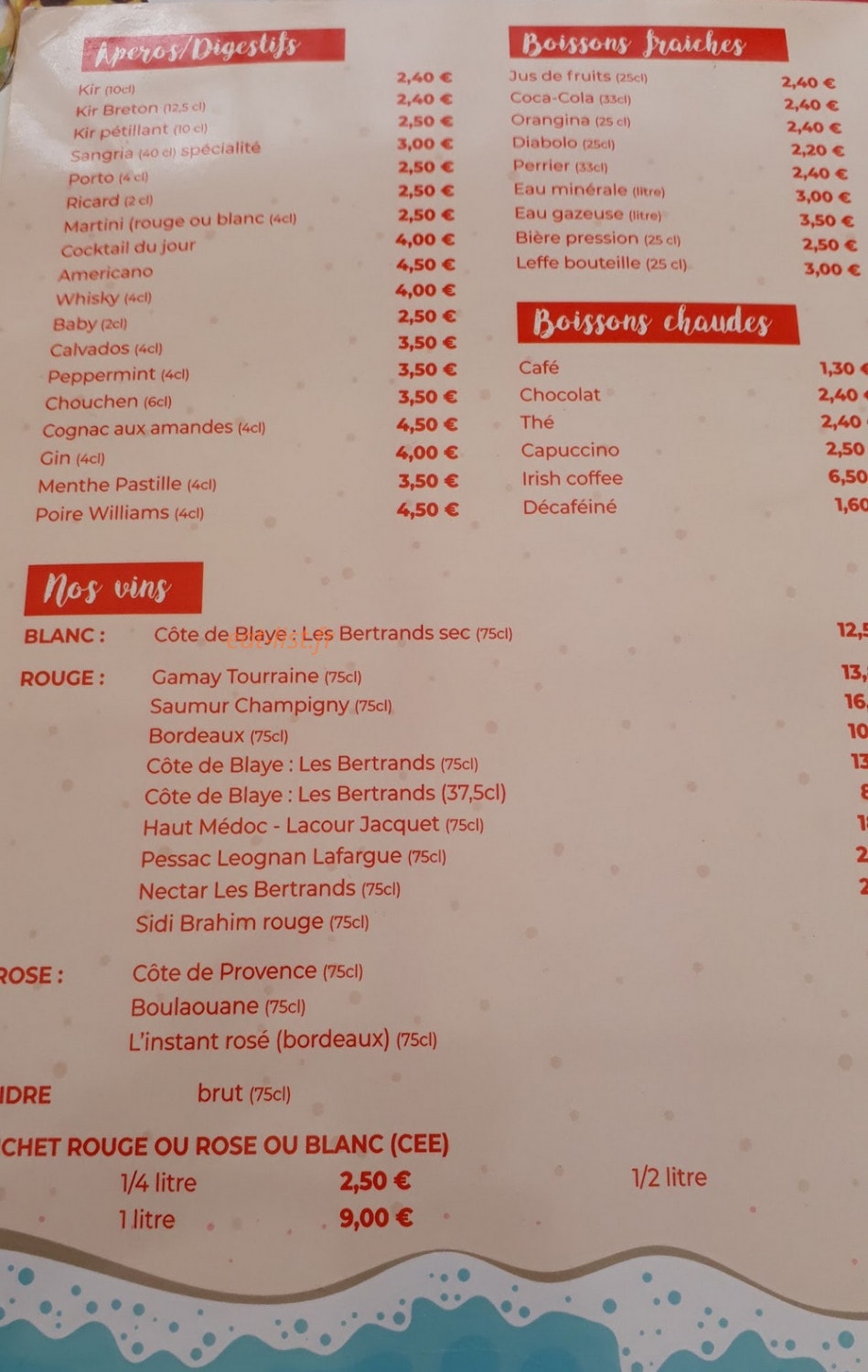 La Paillote — carte page 4