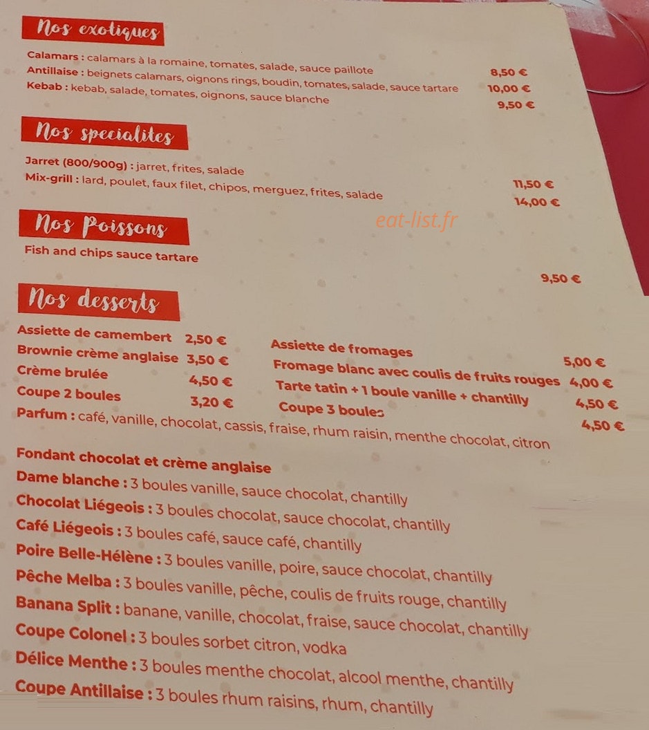 La Paillote — carte page 2