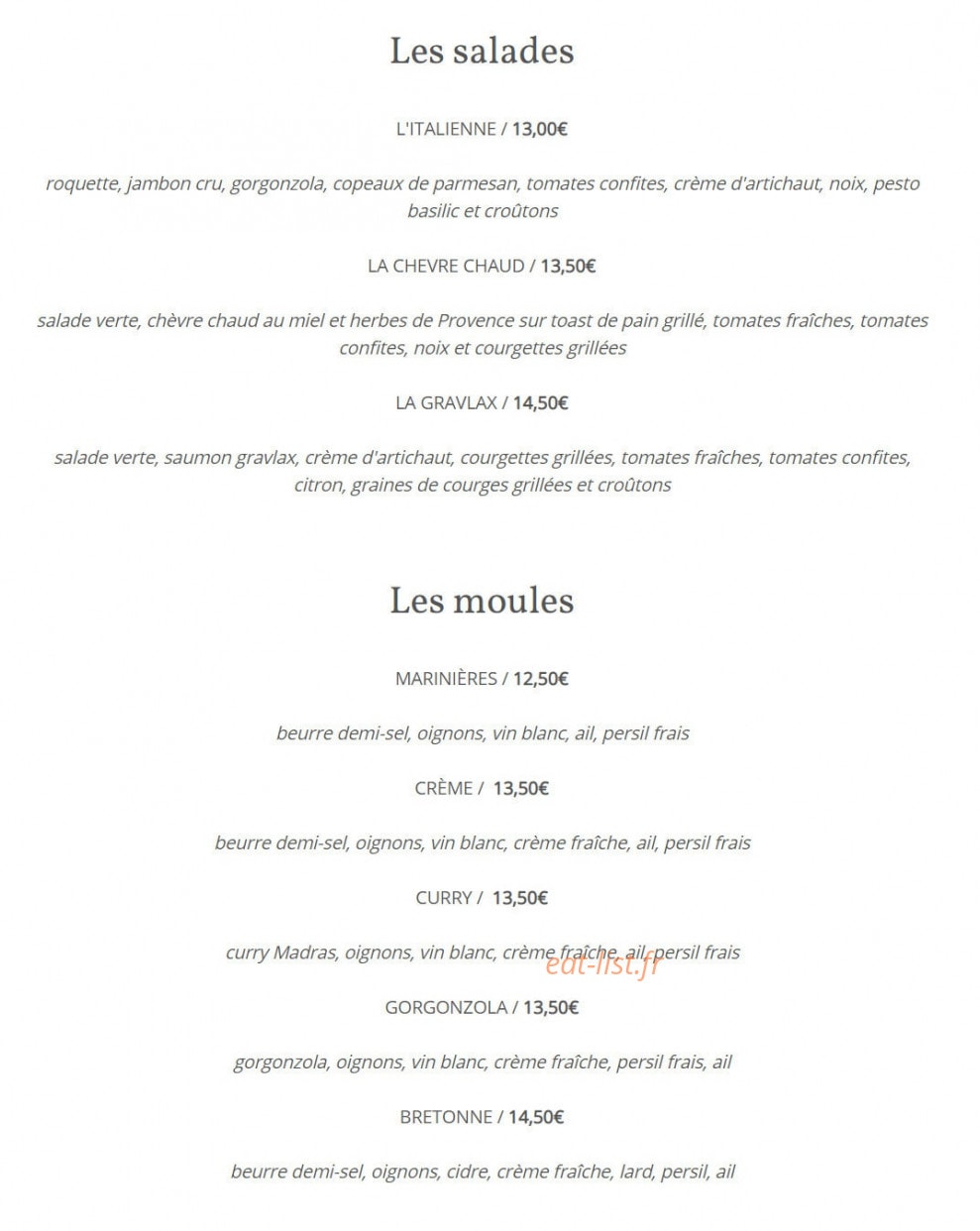 Le Dock'Er — carte page 1