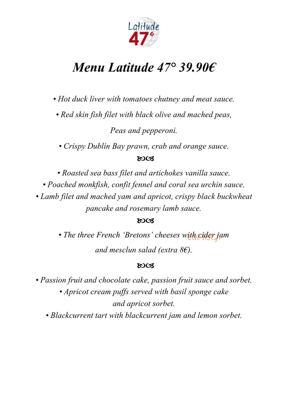 La Plage — carte page 2
