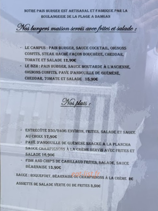 Le Campus Café — carte page 3