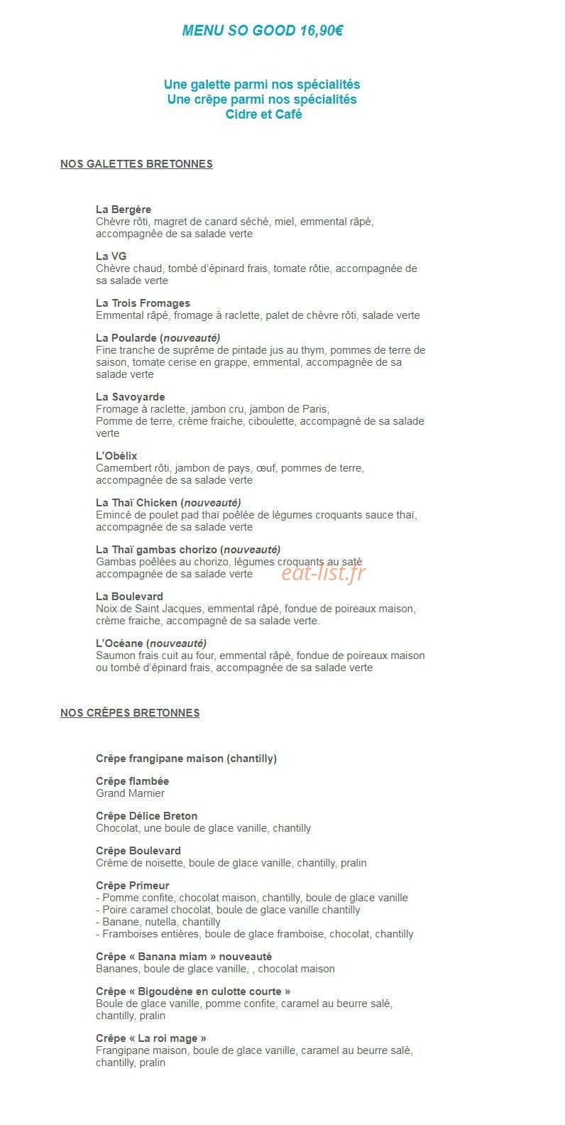 Délices du boulevard — carte page 4