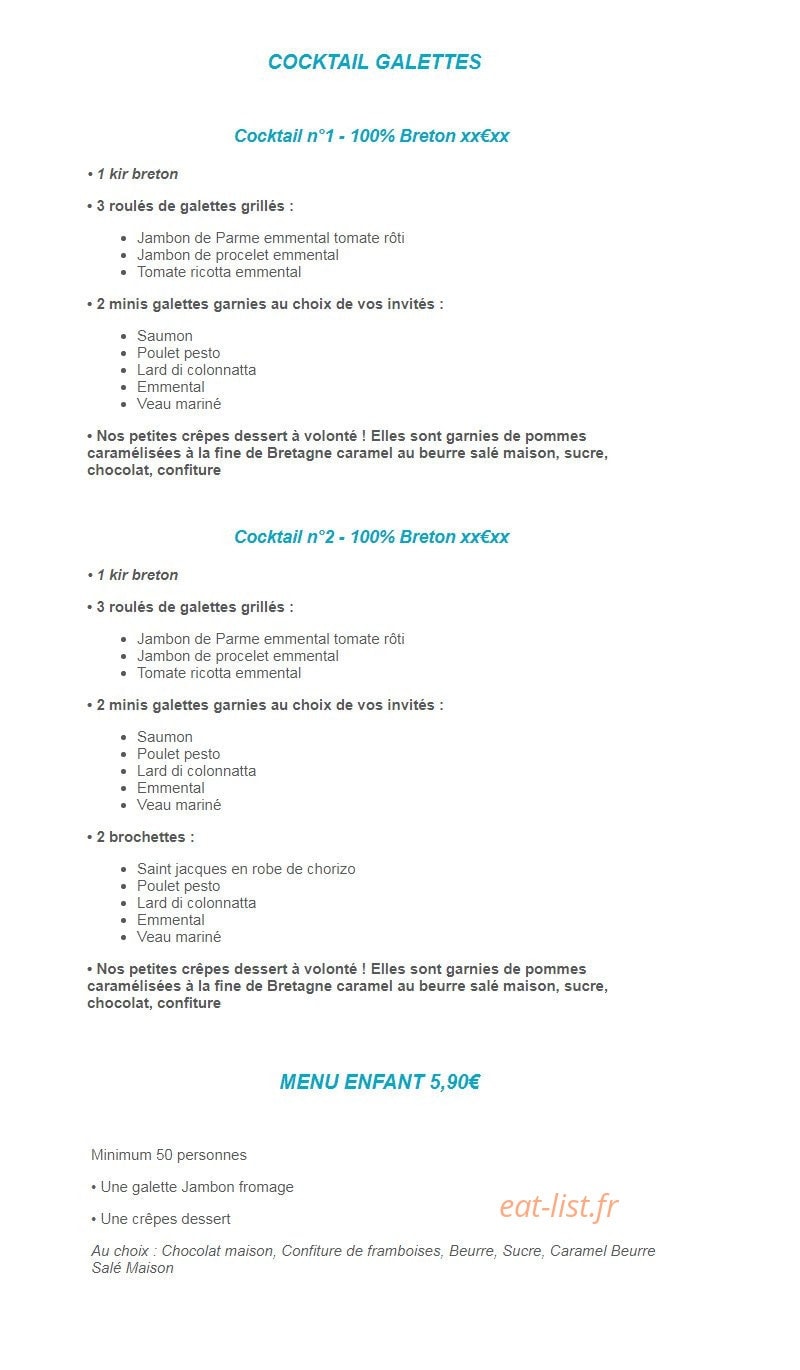 Délices du boulevard — carte page 5