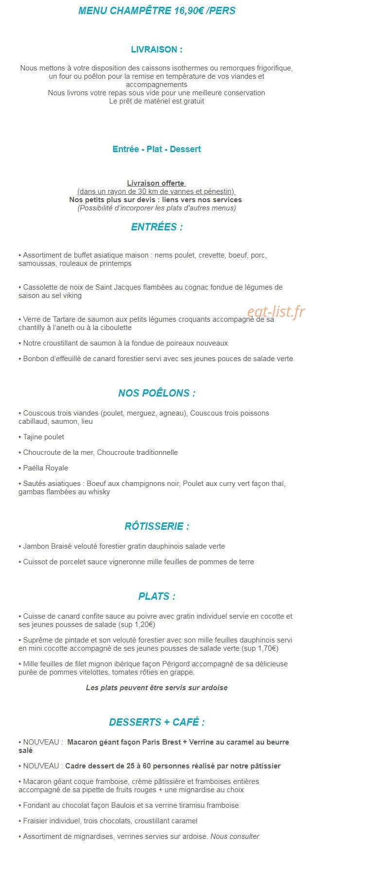 Délices du boulevard — carte page 6