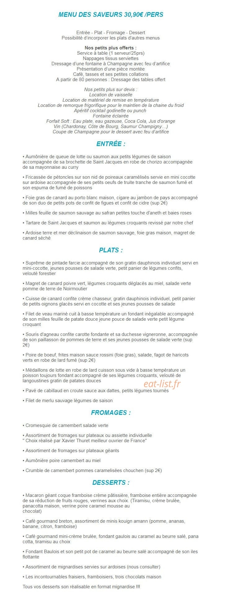Délices du boulevard — carte page 8
