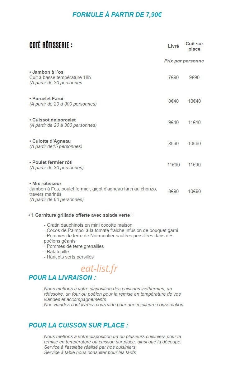Délices du boulevard — carte page 1