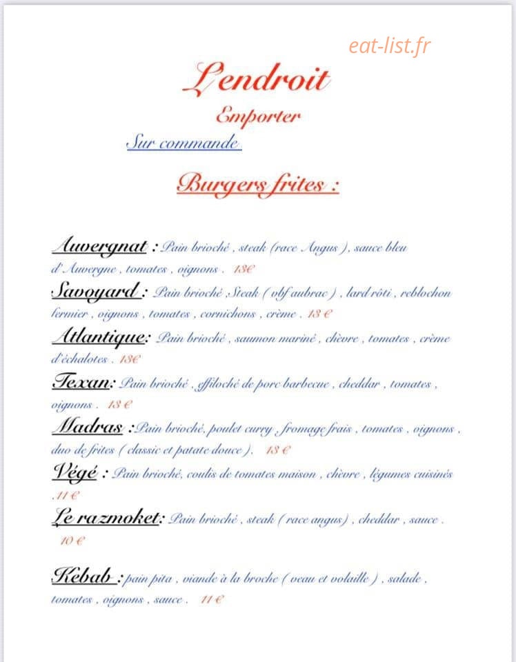 L'endroit — carte page 1