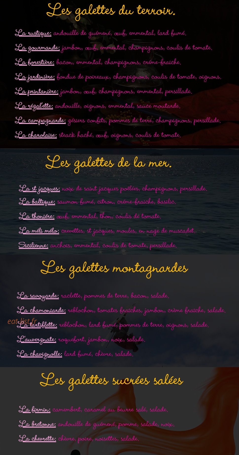 La Régal'ette — carte page 2