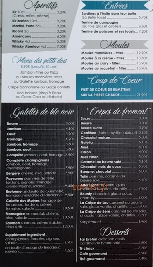 La Terrasse de l'Île — carte page 1
