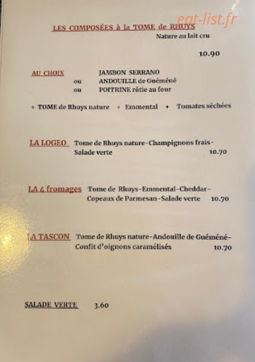 Lonely Galettes — carte page 1