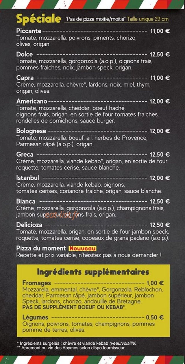 Dolce Pizza — carte page 2