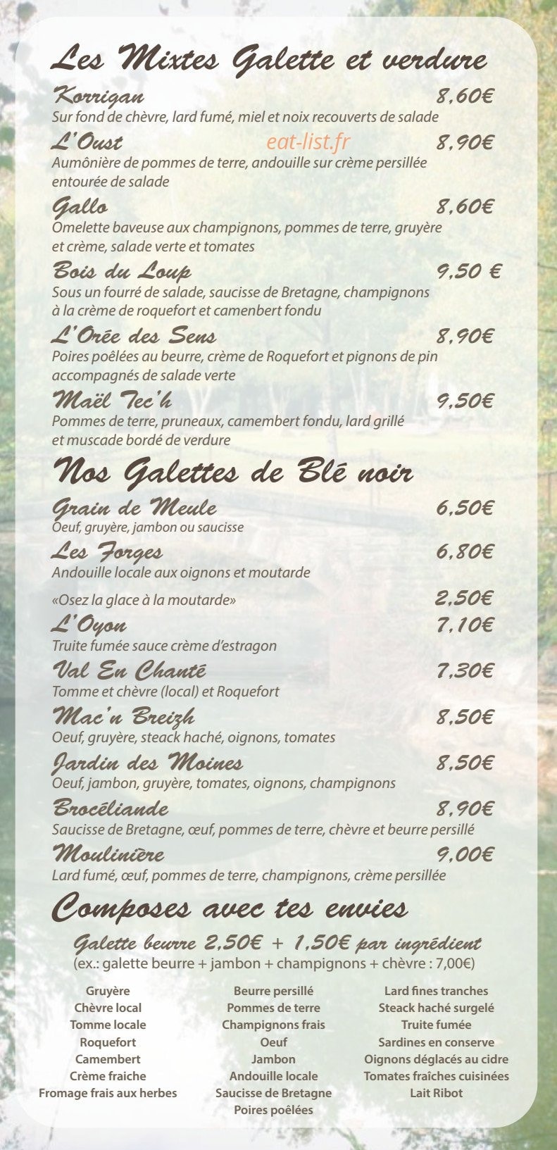 l’Orée des Sens — carte page 4