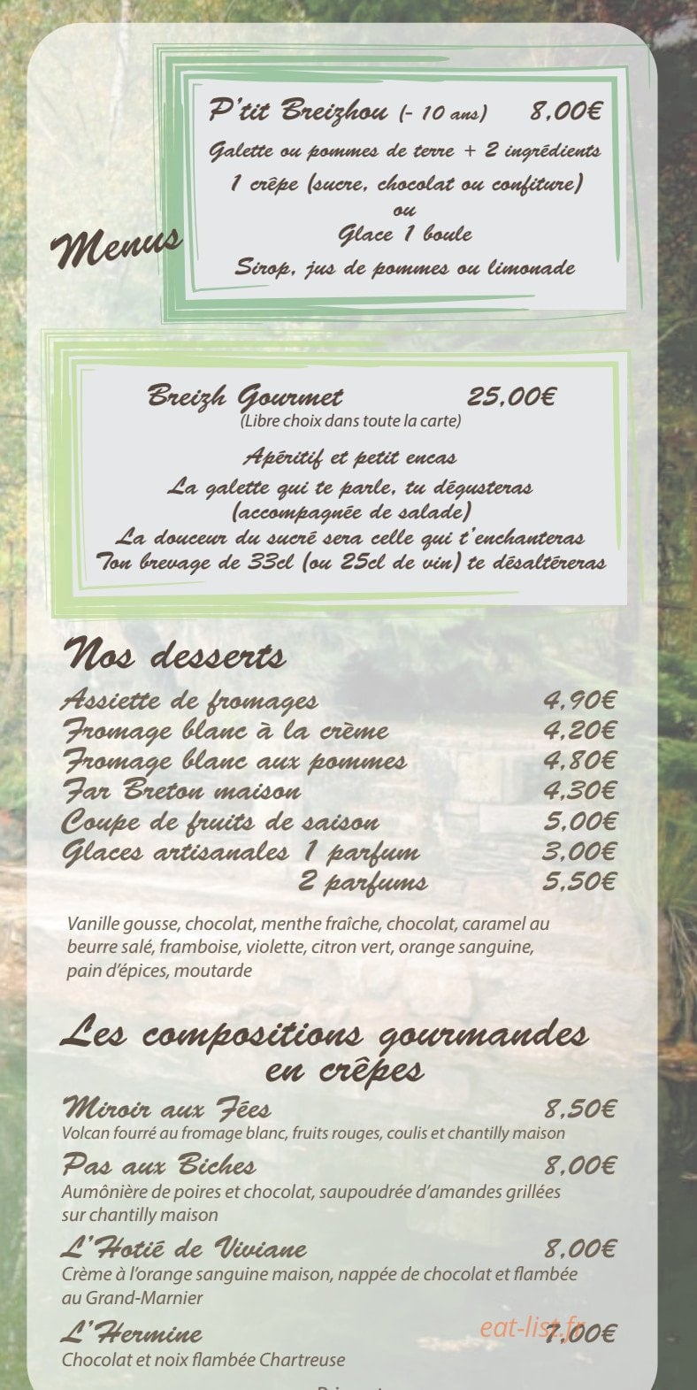 l’Orée des Sens — carte page 5