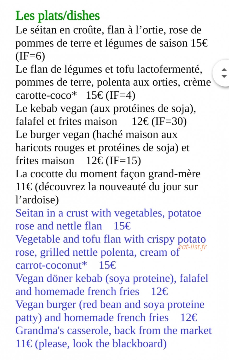 veg'yann — carte page 2