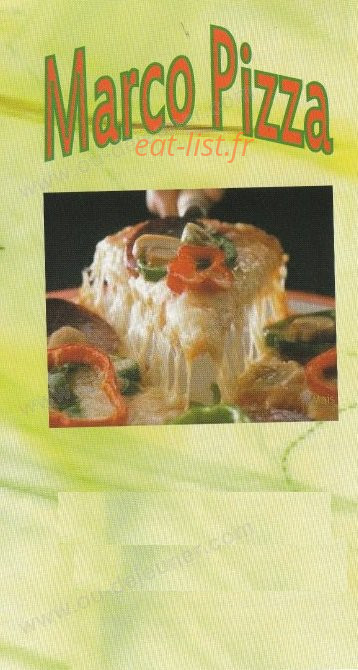 Marco Pizza — carte page 1