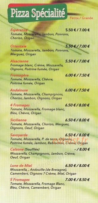 Marco Pizza — carte page 2