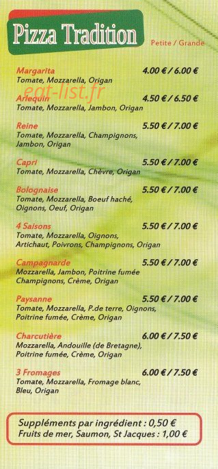 Marco Pizza — carte page 3