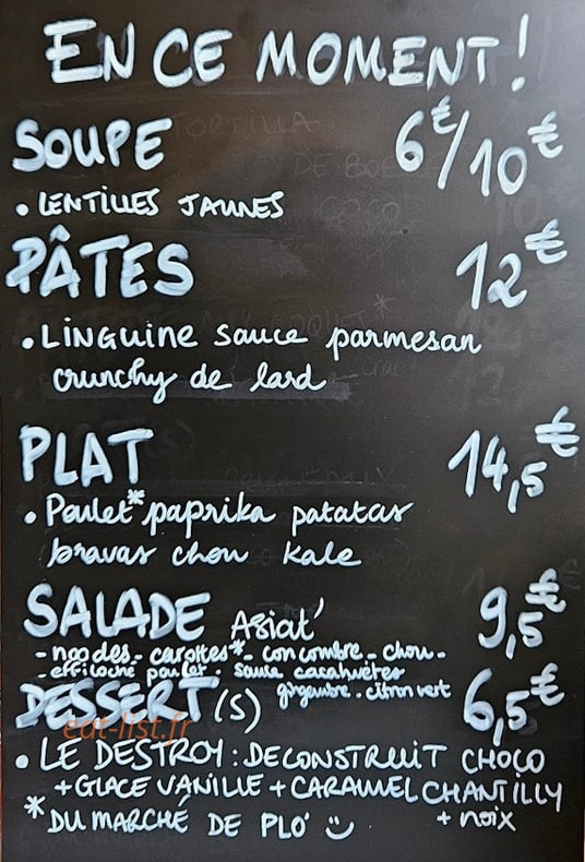 At Home Café — carte page 1