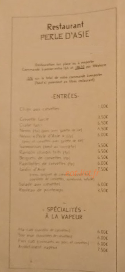 Perle d'Asie — carte page 1