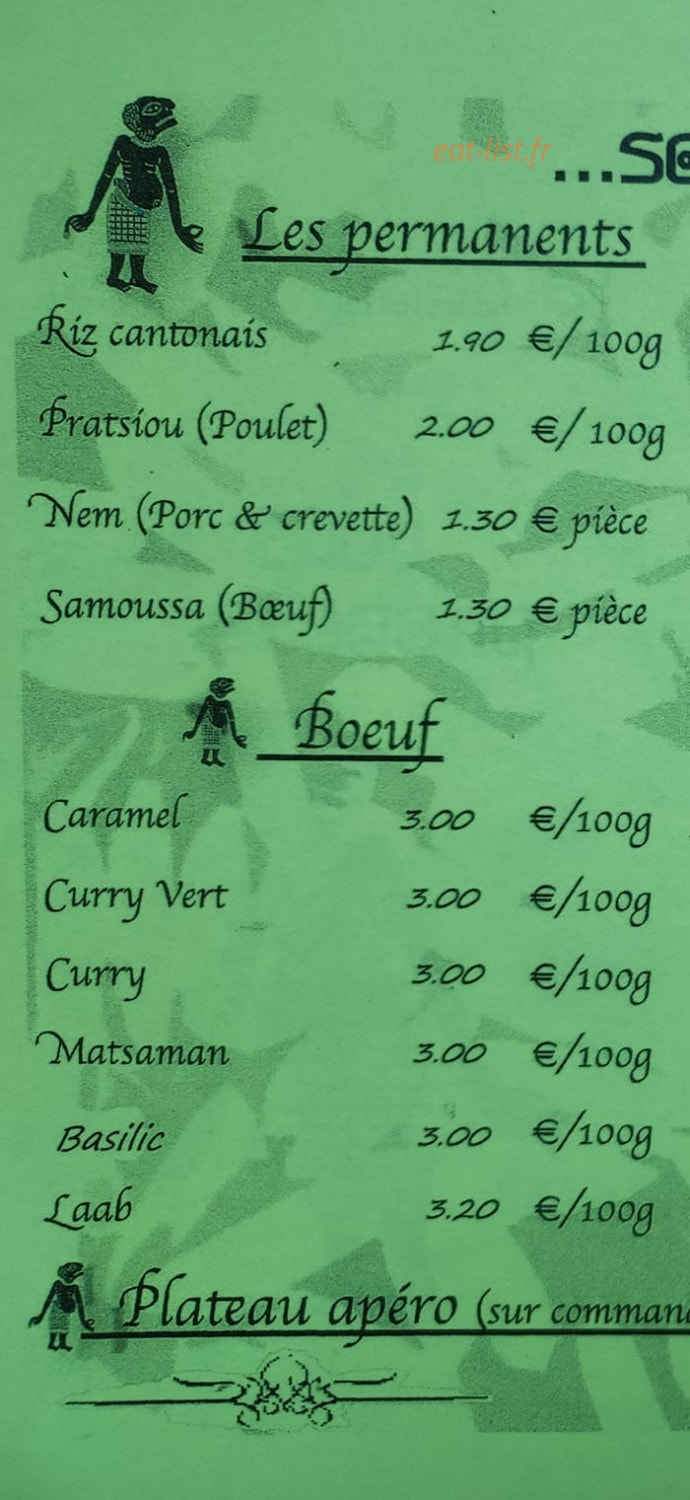 La Cabane Thaï — carte page 2