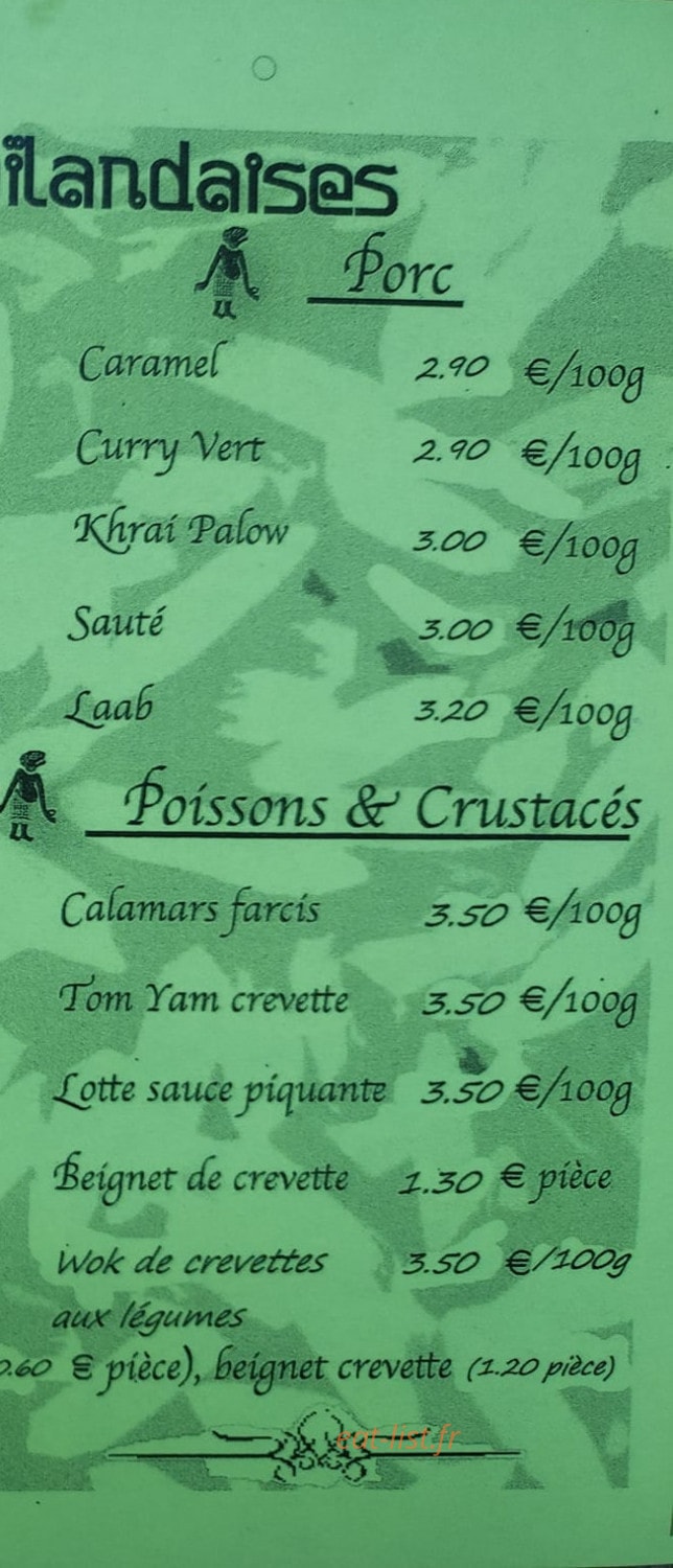La Cabane Thaï — carte page 4