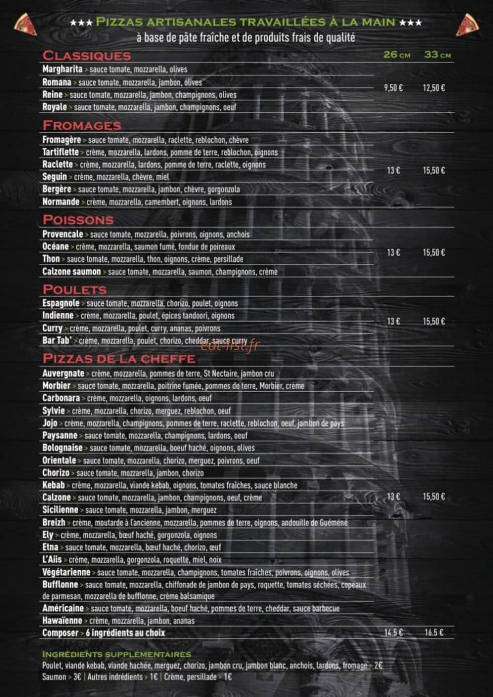 La tour de pizz' — carte page 1