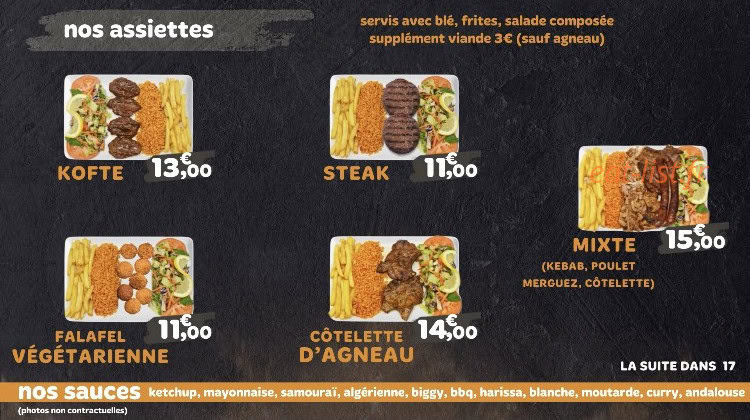 Caudan Kebab — carte page 2