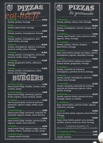L'Atelier Gourmand — carte page 1