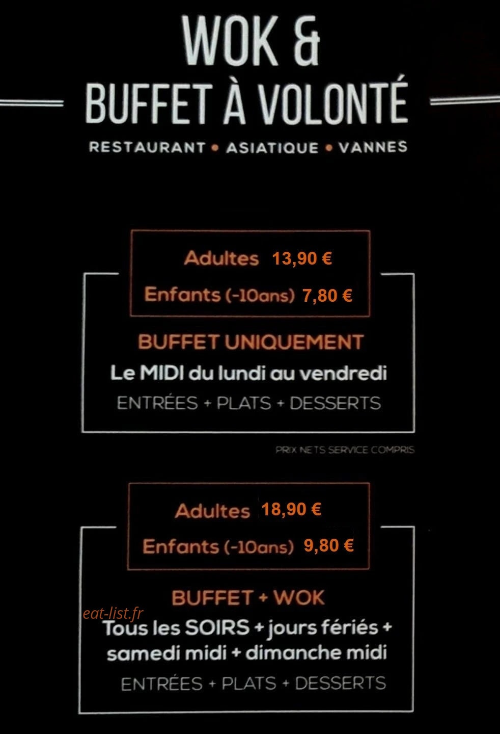 Chinois Gourmet — carte page 4
