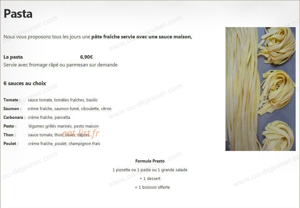L'escapade Italienne — carte page 2