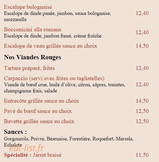 La Bella Vita — carte page 6