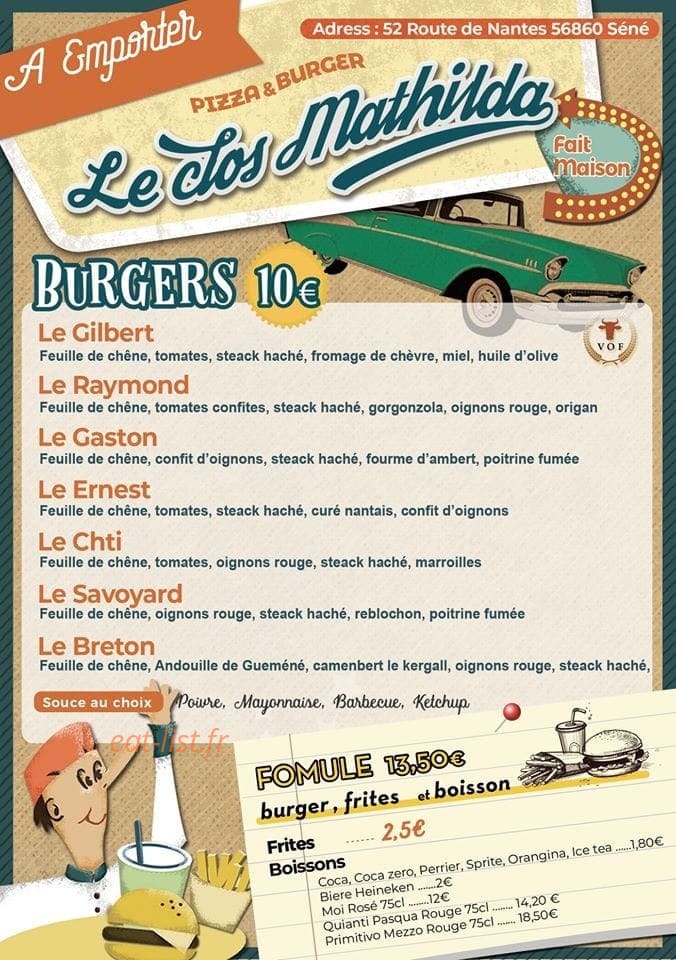 Le Clos Mathilda — carte page 1