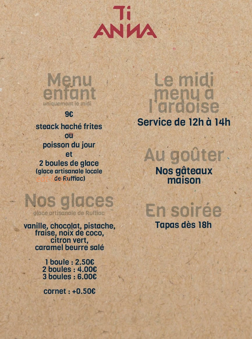 Ti Anna — carte page 1
