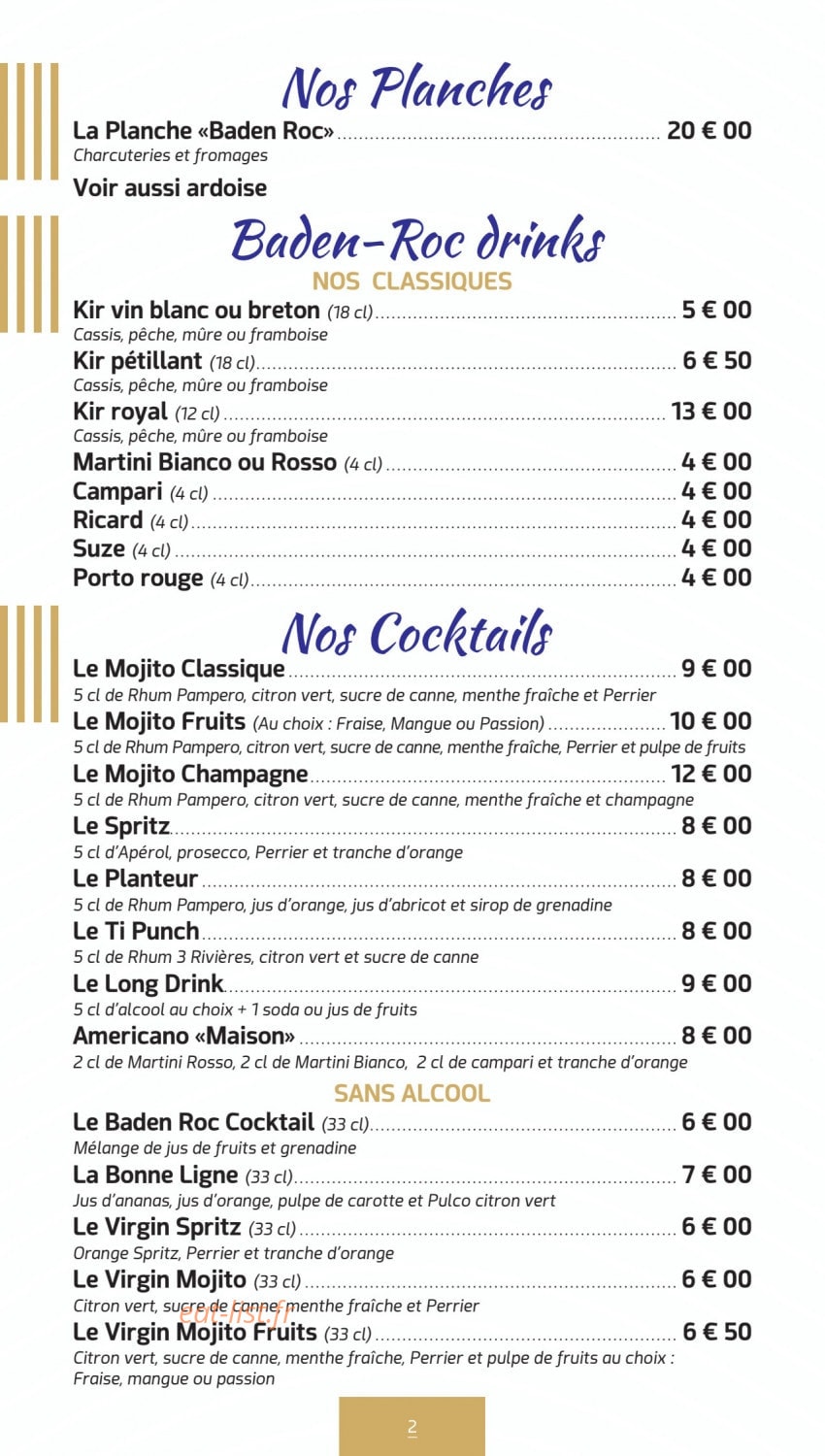Le Baden-Roc — carte page 5