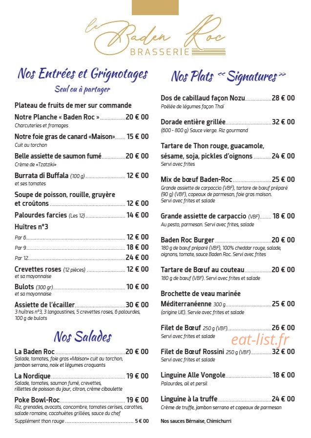Le Baden-Roc — carte page 2