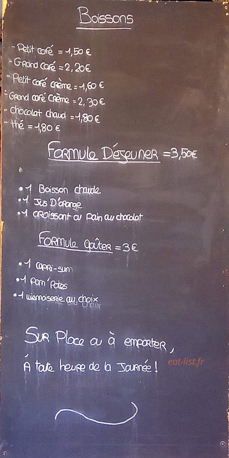 Aux P'tits Plaisirs — carte page 1