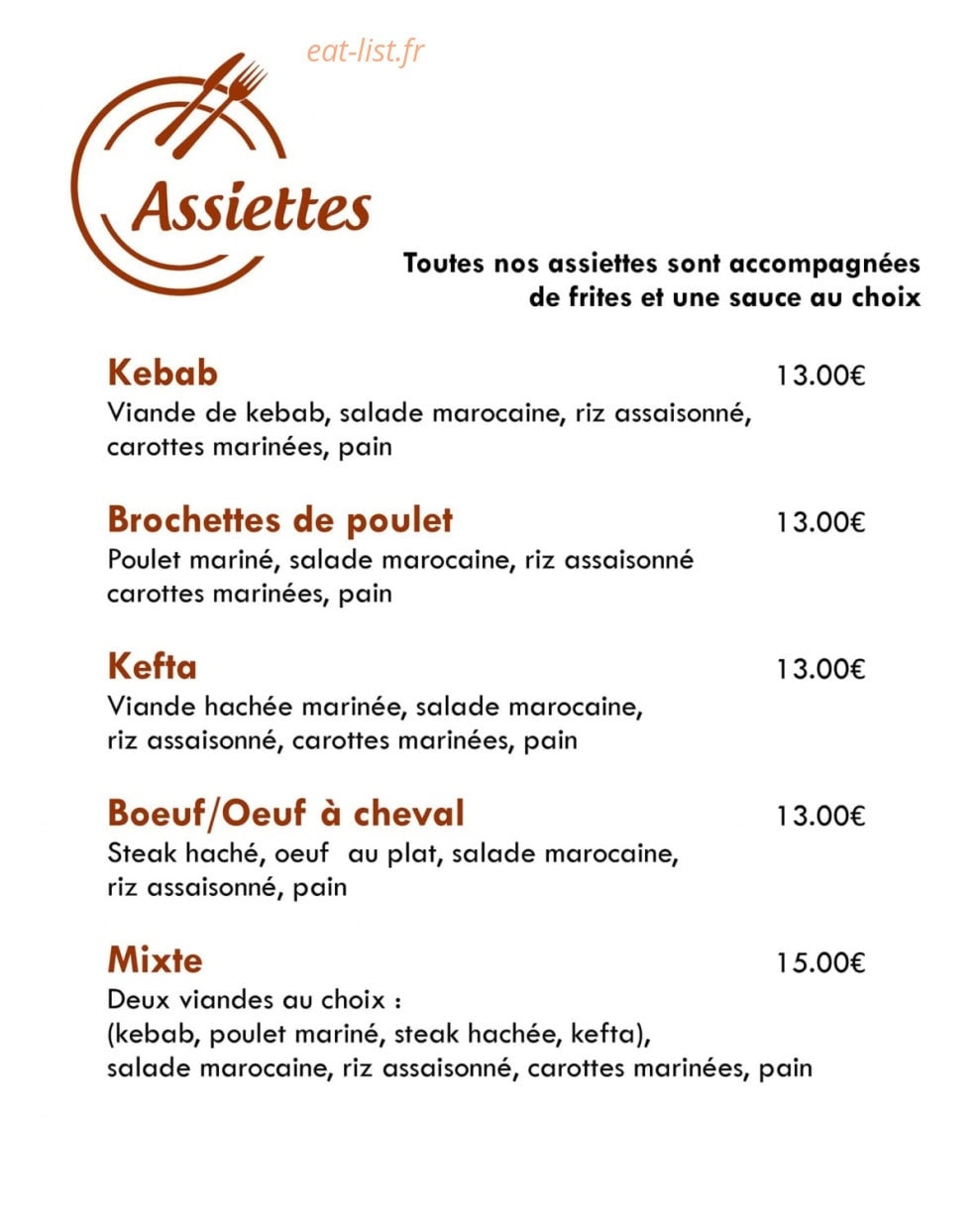 Restaurant mad — carte page 3