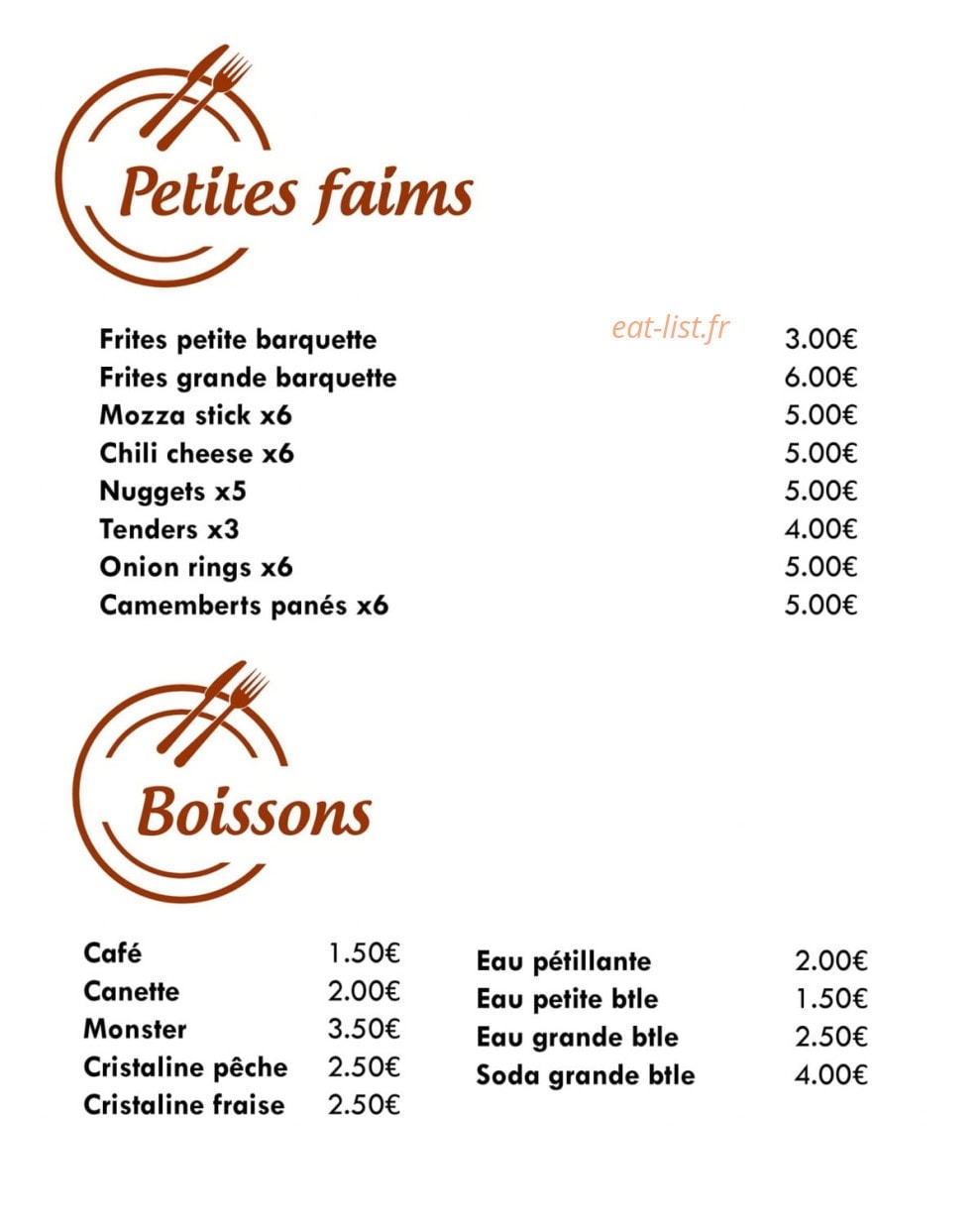 Restaurant mad — carte page 5