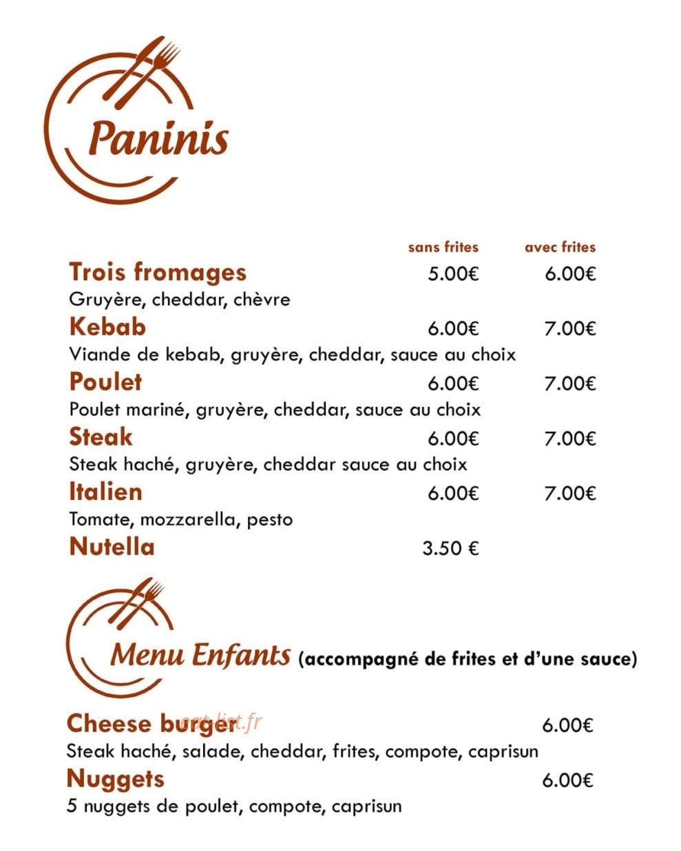 Restaurant mad — carte page 4