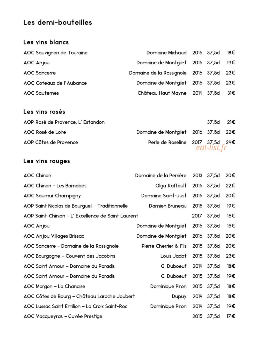Auberge du Rohan — carte page 10