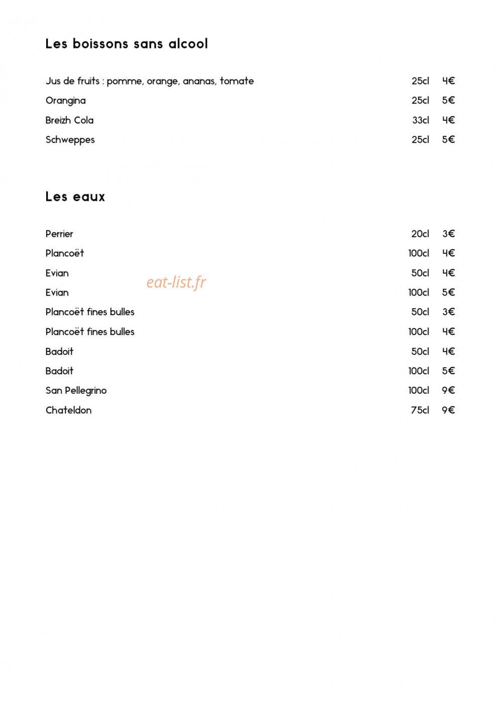 Auberge du Rohan — carte page 6