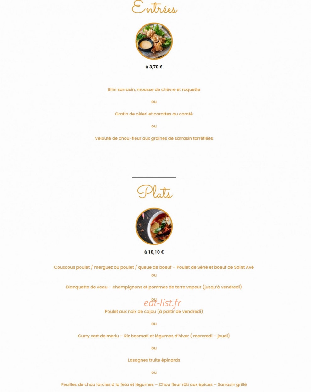 Cook'n Boc — carte page 1