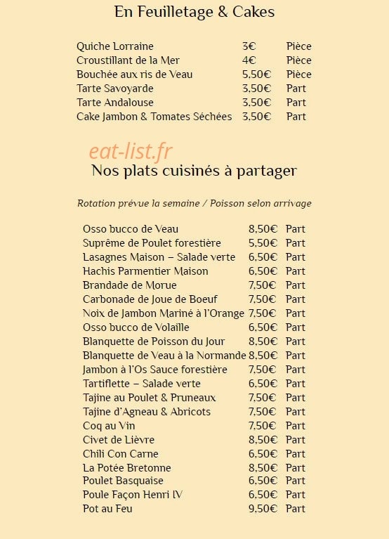 Saveurs & bonheur — carte page 7