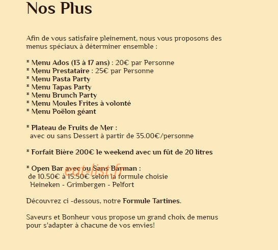 Saveurs & bonheur — carte page 4