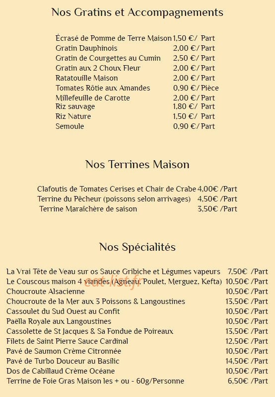 Saveurs & bonheur — carte page 8