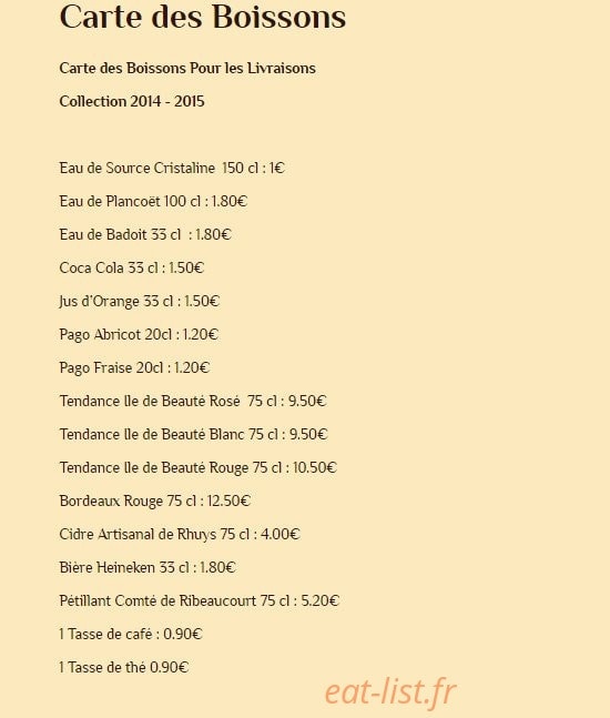 Saveurs & bonheur — carte page 12