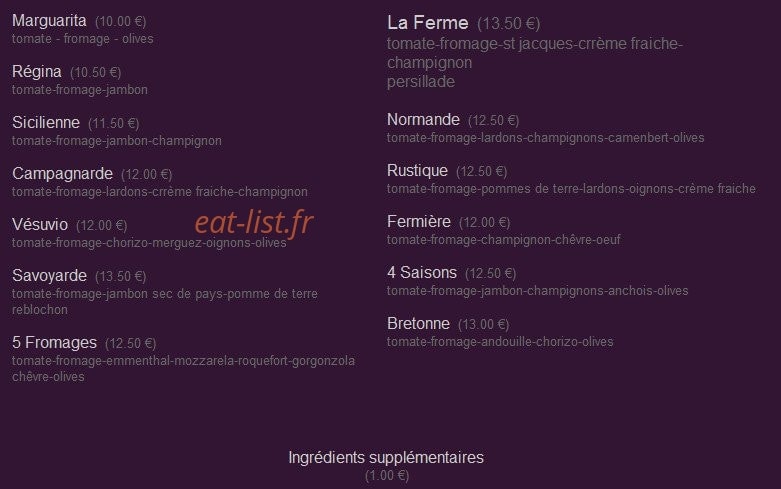 La Ferme — carte page 12