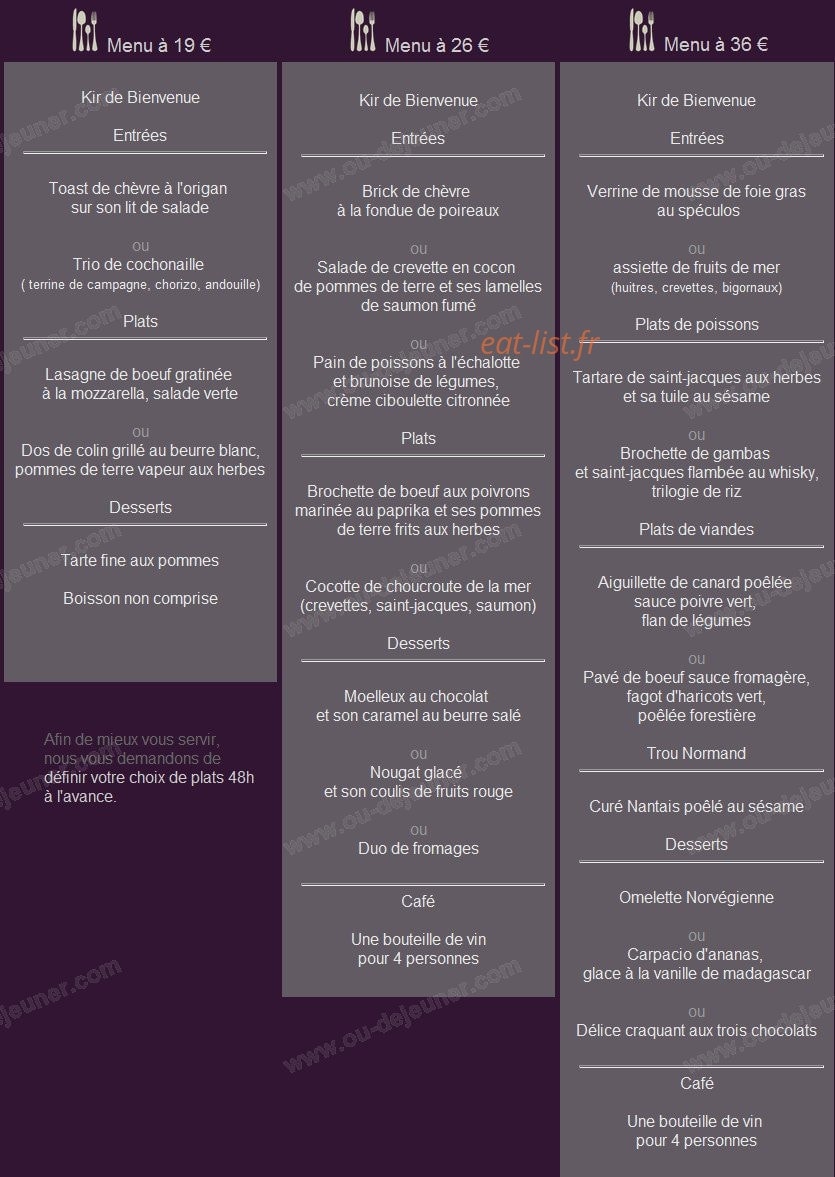 La Ferme — carte page 13