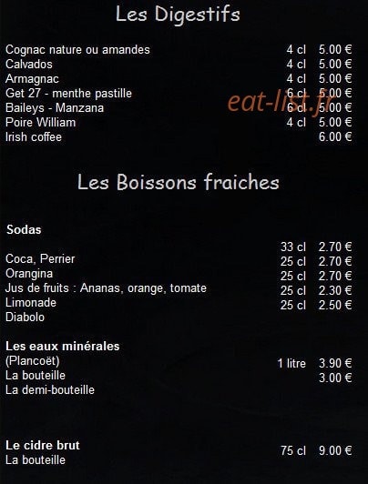 La Ferme — carte page 8